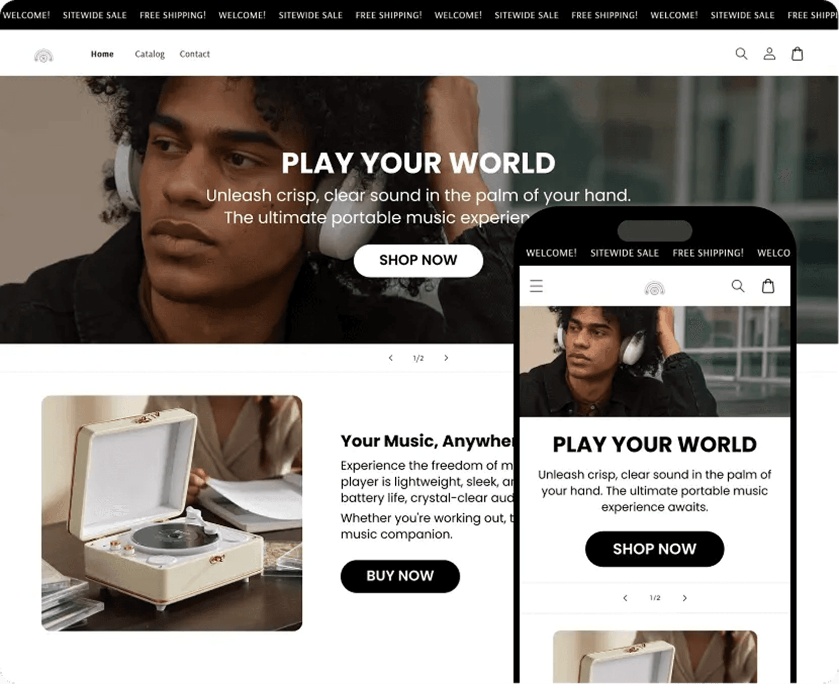 Electronics & Gadgets store theme preview